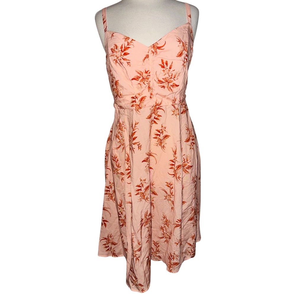 WB4 Torrid Womens Pinkโ Floral Challis Dress Sleeveless Size 2 18/20